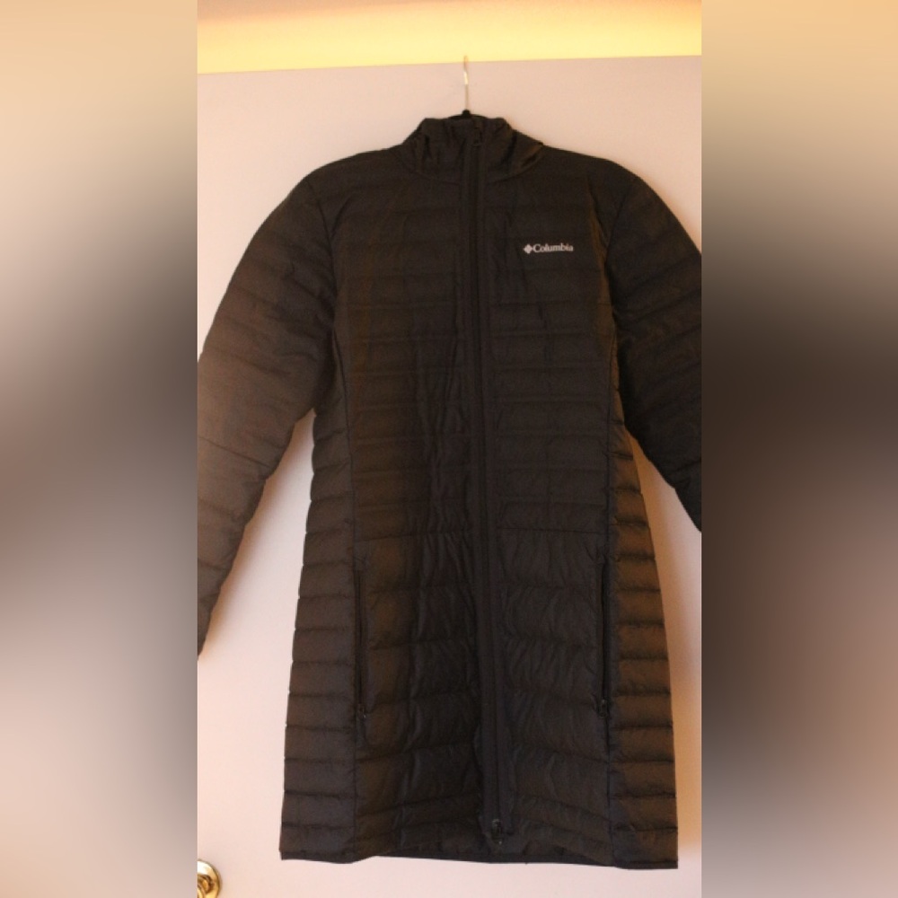 Columbia 650 down long hooded jacket